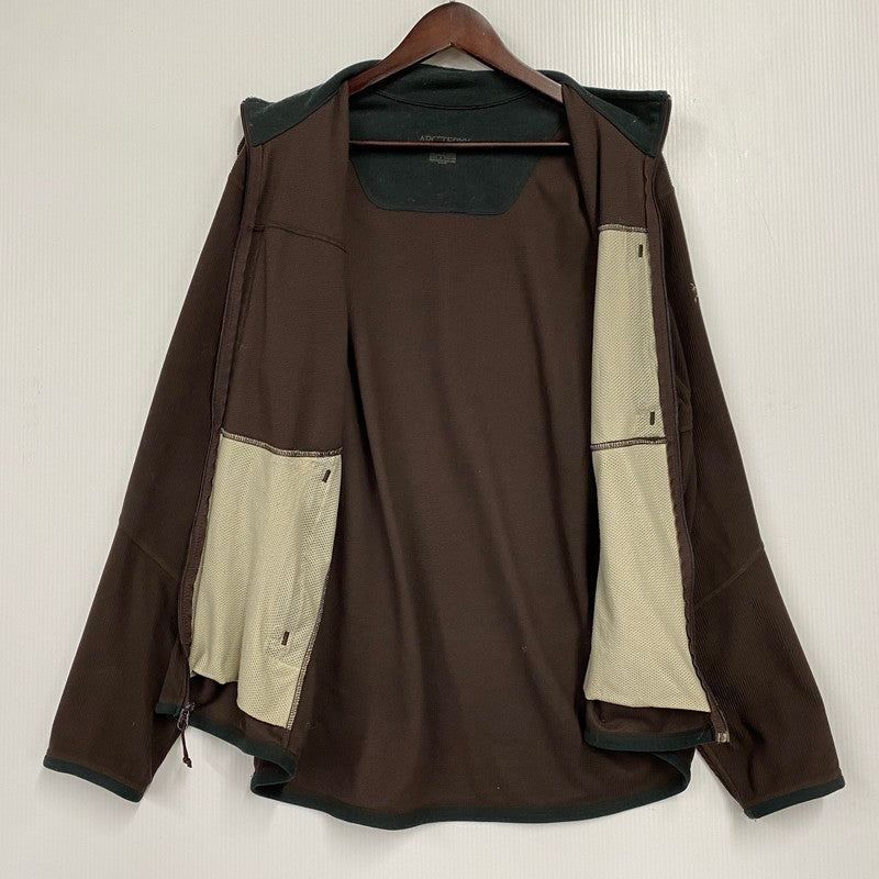 【中古品】【メンズ】 ARC’TERYX アークテリクス POLARTEC FLEECE JACKET ポータテック フリース ジャケット アウター 144-260209-cs-03-izu サイズ：L カラー：ブラウン 万代Net店