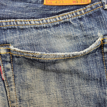 【現状渡し品】【メンズ】 STORMYBLUE DENIM PANTS LOT421 ストーミーブルー デニムパンツ ジーンズ ボトムス 156-260214-as-04-izu サイズ：32×35 カラー：インディゴ 万代Net店