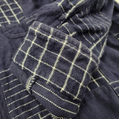 【中古品】【メンズ】 L/S PATCHWORK SHIRT 034-9378 ロングスリーブ パッチワーク シャツ 長袖 トップス 144-260223-as-29-izu サイズ：XL カラー：ネイビー 万代Net店