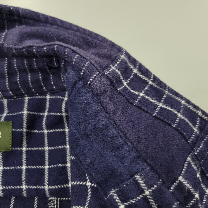 【中古品】【メンズ】 L/S PATCHWORK SHIRT 034-9378 ロングスリーブ パッチワーク シャツ 長袖 トップス 144-260223-as-29-izu サイズ：XL カラー：ネイビー 万代Net店