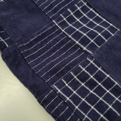 【中古品】【メンズ】 L/S PATCHWORK SHIRT 034-9378 ロングスリーブ パッチワーク シャツ 長袖 トップス 144-260223-as-29-izu サイズ：XL カラー：ネイビー 万代Net店