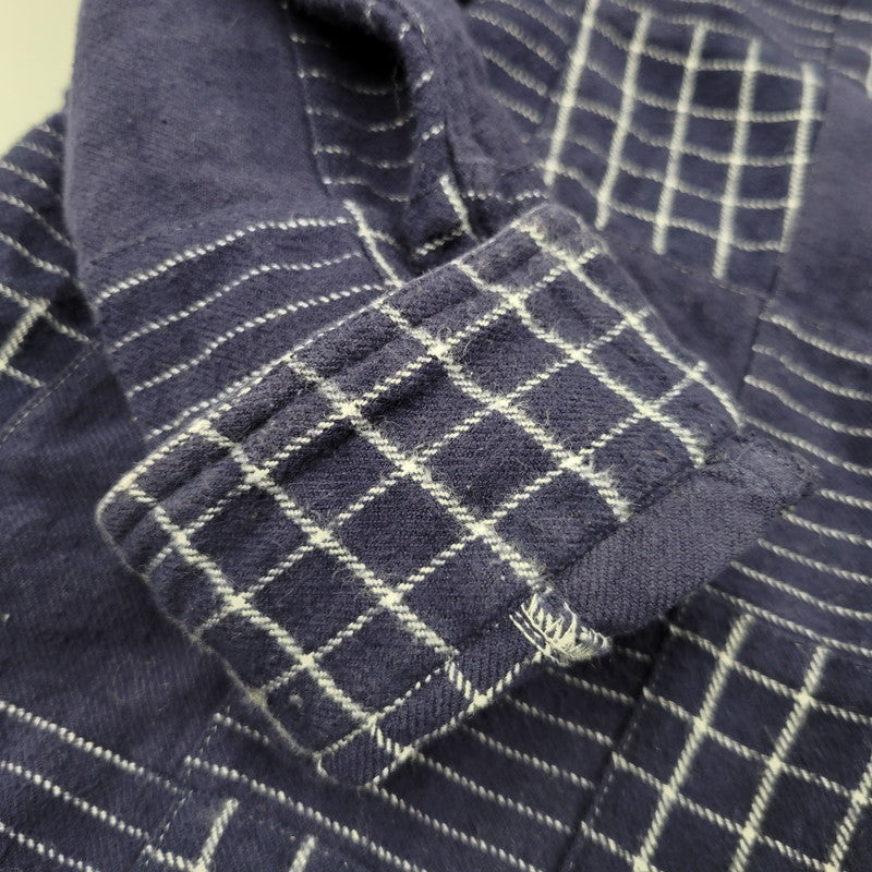 【中古品】【メンズ】 L/S PATCHWORK SHIRT 034-9378 ロングスリーブ パッチワーク シャツ 長袖 トップス 144-260223-as-29-izu サイズ：XL カラー：ネイビー 万代Net店