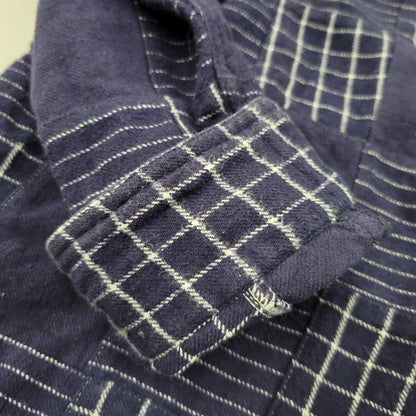 【中古品】【メンズ】 L/S PATCHWORK SHIRT 034-9378 ロングスリーブ パッチワーク シャツ 長袖 トップス 144-260223-as-29-izu サイズ：XL カラー：ネイビー 万代Net店