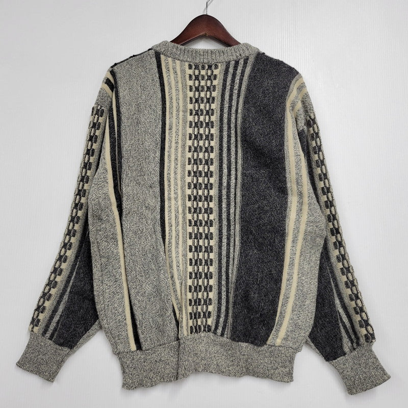 【中古品】【メンズ】 SIMPLE LIFE シンプルライフ WOOL 3D KNIT ウール ニット トップス 長袖 146-260213-kh-01-izu サイズ：L カラー：マルチ 万代Net店