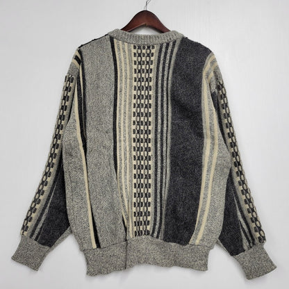 【中古品】【メンズ】 SIMPLE LIFE シンプルライフ WOOL 3D KNIT ウール ニット トップス 長袖 146-260213-kh-01-izu サイズ：L カラー：マルチ 万代Net店