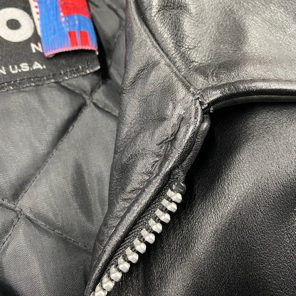 【中古品】【メンズ】 SCHOTT ショット 181 POLICEMAN LEATHER JACKET ポリスマン レザー ジャケット アウター 145-260209-cs-11-izu サイズ：38 カラー：ブラック 万代Net店