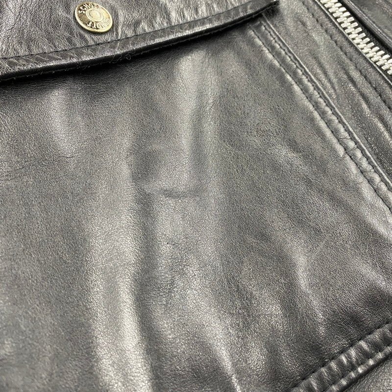 【中古品】【メンズ】 SCHOTT ショット 181 POLICEMAN LEATHER JACKET ポリスマン レザー ジャケット アウター 145-260209-cs-11-izu サイズ：38 カラー：ブラック 万代Net店