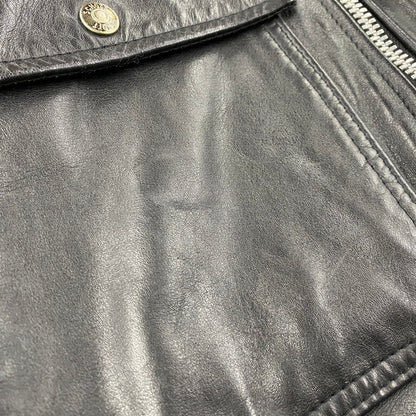 【中古品】【メンズ】 SCHOTT ショット 181 POLICEMAN LEATHER JACKET ポリスマン レザー ジャケット アウター 145-260209-cs-11-izu サイズ：38 カラー：ブラック 万代Net店
