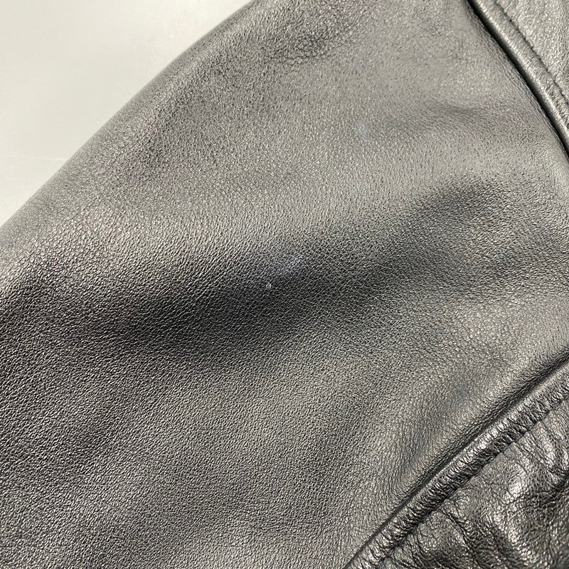 【中古品】【メンズ】 SCHOTT ショット 181 POLICEMAN LEATHER JACKET ポリスマン レザー ジャケット アウター 145-260209-cs-11-izu サイズ：38 カラー：ブラック 万代Net店