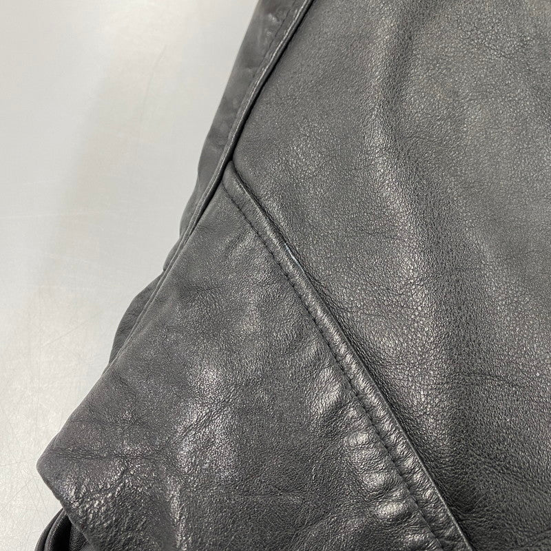 【中古品】【メンズ】 SCHOTT ショット 181 POLICEMAN LEATHER JACKET ポリスマン レザー ジャケット アウター 145-260209-cs-11-izu サイズ：38 カラー：ブラック 万代Net店