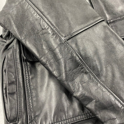 【中古品】【メンズ】 SCHOTT ショット 181 POLICEMAN LEATHER JACKET ポリスマン レザー ジャケット アウター 145-260209-cs-11-izu サイズ：38 カラー：ブラック 万代Net店