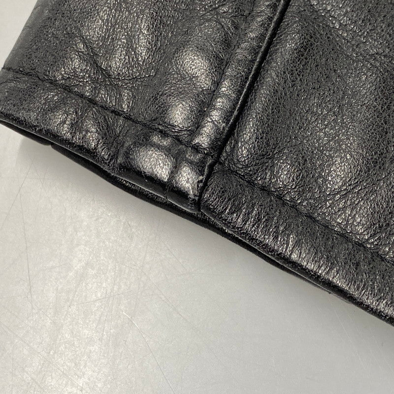 【中古品】【メンズ】 SCHOTT ショット 181 POLICEMAN LEATHER JACKET ポリスマン レザー ジャケット アウター 145-260209-cs-11-izu サイズ：38 カラー：ブラック 万代Net店