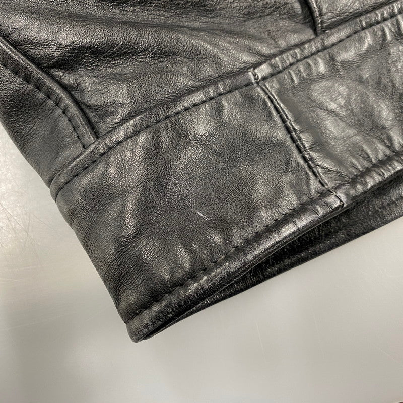 【中古品】【メンズ】 SCHOTT ショット 181 POLICEMAN LEATHER JACKET ポリスマン レザー ジャケット アウター 145-260209-cs-11-izu サイズ：38 カラー：ブラック 万代Net店