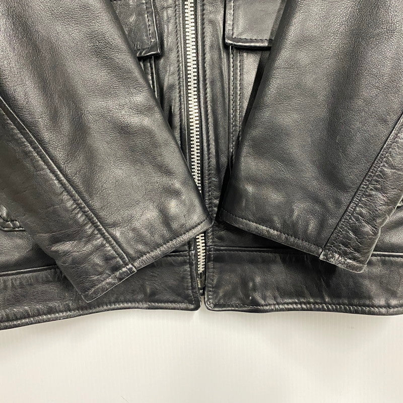 【中古品】【メンズ】 SCHOTT ショット 181 POLICEMAN LEATHER JACKET ポリスマン レザー ジャケット アウター 145-260209-cs-11-izu サイズ：38 カラー：ブラック 万代Net店