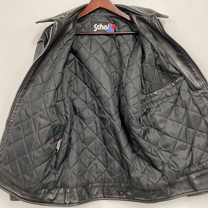 【中古品】【メンズ】 SCHOTT ショット 181 POLICEMAN LEATHER JACKET ポリスマン レザー ジャケット アウター 145-260209-cs-11-izu サイズ：38 カラー：ブラック 万代Net店
