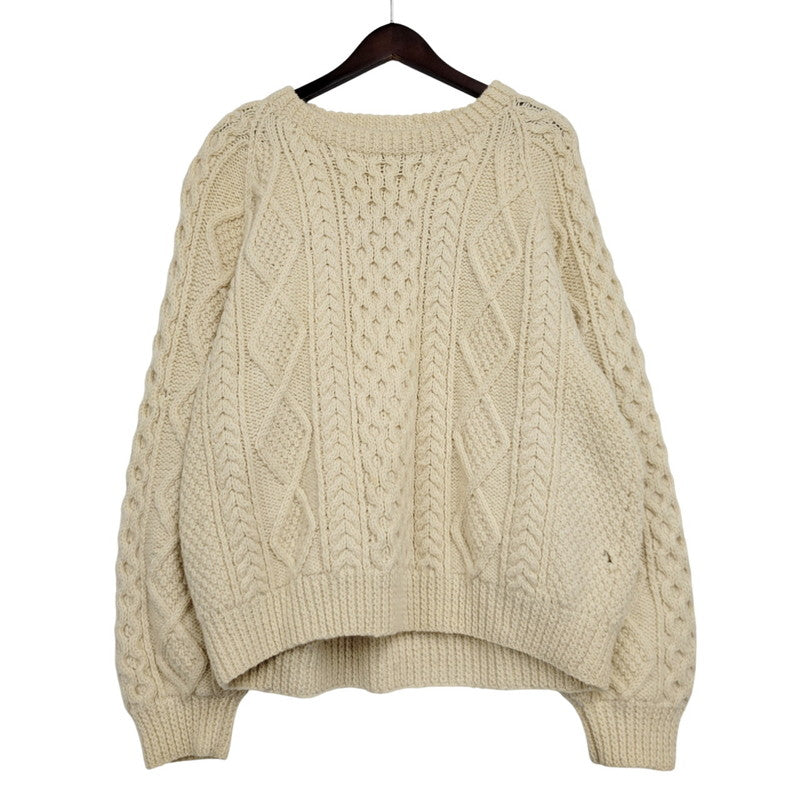 【現状渡し品】【メンズ】 JOHN MOLLOY ジョンモロイ FISHERMAN SWEATER フィッシャーマン セーター トップス 長袖 146-260213-kh-02-izu カラー：アイボリー 万代Net店