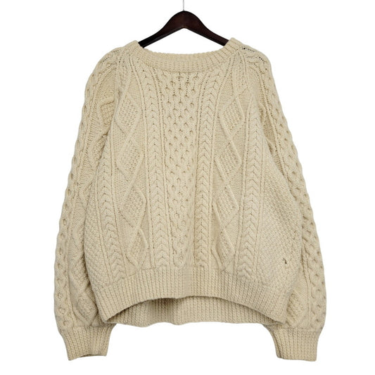 【現状渡し品】【メンズ】 JOHN MOLLOY ジョンモロイ FISHERMAN SWEATER フィッシャーマン セーター トップス 長袖 146-260213-kh-02-izu カラー：アイボリー 万代Net店