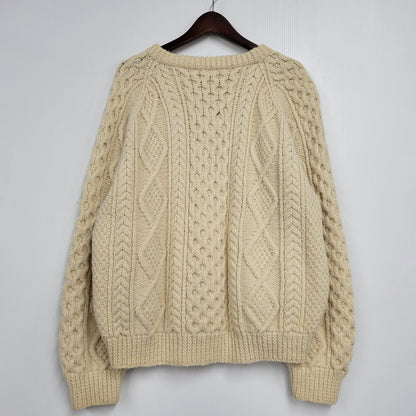【現状渡し品】【メンズ】 JOHN MOLLOY ジョンモロイ FISHERMAN SWEATER フィッシャーマン セーター トップス 長袖 146-260213-kh-02-izu カラー：アイボリー 万代Net店