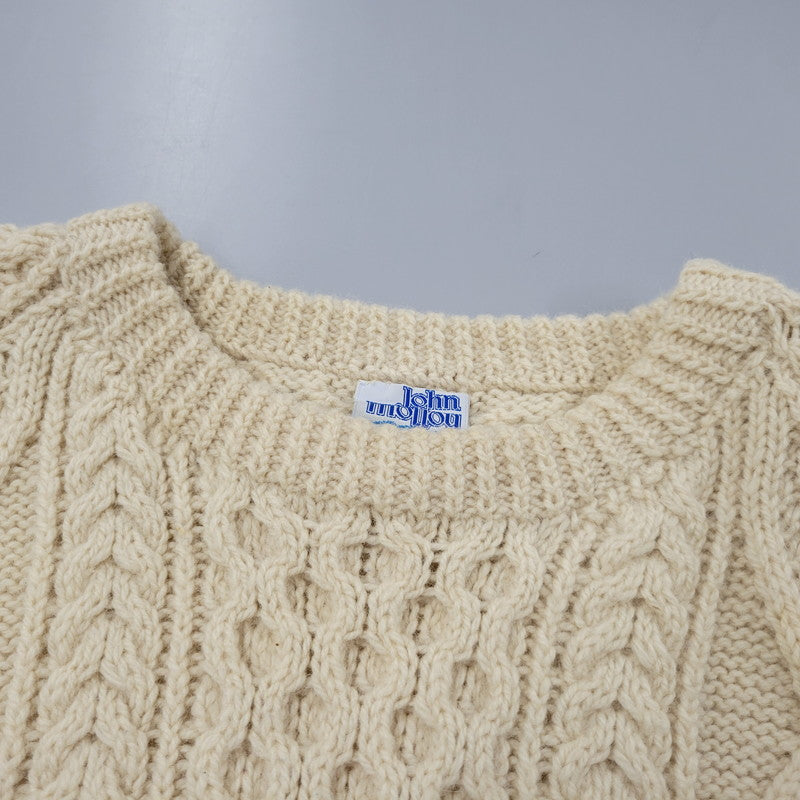 【現状渡し品】【メンズ】 JOHN MOLLOY ジョンモロイ FISHERMAN SWEATER フィッシャーマン セーター トップス 長袖 146-260213-kh-02-izu カラー：アイボリー 万代Net店