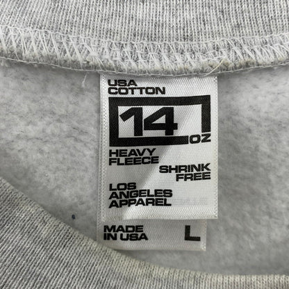 【中古品】【メンズ】 LOSANGELES APPAREL ロサンゼルスアパレル 14OZ CREWNECK SWEAT クルーネック スウェット トップス 長袖 142-260214-cs-03-izu サイズ：L カラー：グレー 万代Net店