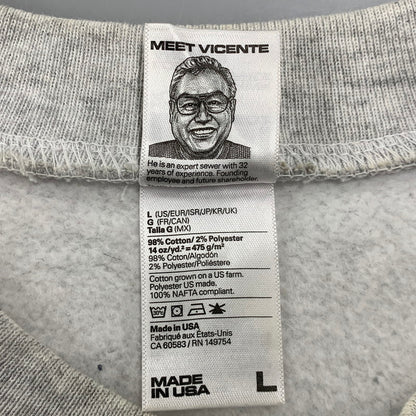 【中古品】【メンズ】 LOSANGELES APPAREL ロサンゼルスアパレル 14OZ CREWNECK SWEAT クルーネック スウェット トップス 長袖 142-260214-cs-03-izu サイズ：L カラー：グレー 万代Net店