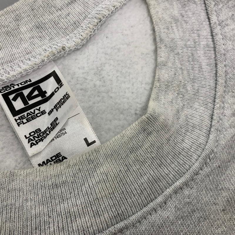 【中古品】【メンズ】 LOSANGELES APPAREL ロサンゼルスアパレル 14OZ CREWNECK SWEAT クルーネック スウェット トップス 長袖 142-260214-cs-03-izu サイズ：L カラー：グレー 万代Net店