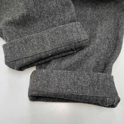 【中古品】【メンズ】 HERRINGBONE WOOL WIDE PANTS ヘリンボーン ウール ワイドパンツ USA製 ボトムス 157-260209-as-21-izu サイズ：34 カラー：ブラック系 万代Net店