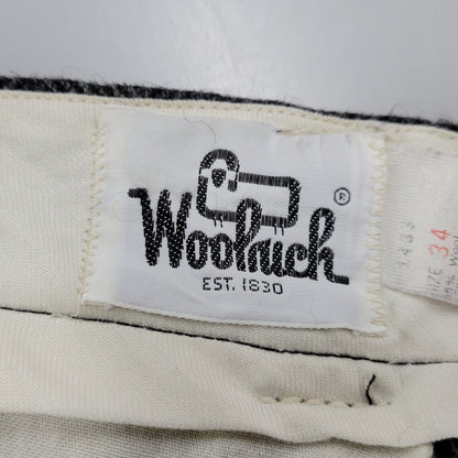 【中古品】【メンズ】 HERRINGBONE WOOL WIDE PANTS ヘリンボーン ウール ワイドパンツ USA製 ボトムス 157-260209-as-21-izu サイズ：34 カラー：ブラック系 万代Net店