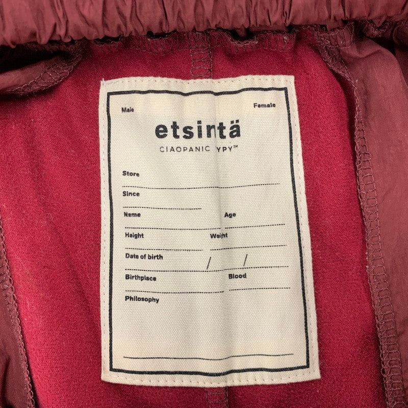 【中古品】【メンズ】 ETSINTA REMAKE LINE TRACK PANTS エシンタ リメイク ライン トラック パンツ ボトムス ズボン 158-260214-cs-04-izu サイズ：M カラー：レッド 万代Net店