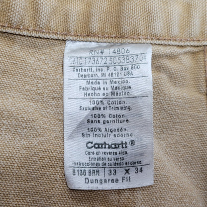 【現状渡し品】【メンズ】 B136 BRN 10年製 メキシコ製 DOUBLE KNEE PAINTER PANTS ダブル ニー ペインター パンツ ボトムス 157-260209-yn-07-izu サイズ：33×34 カラー：ベージュ 万代Net店