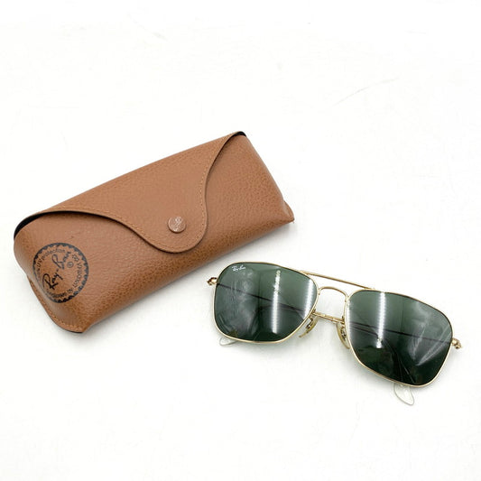 【中古品】【メンズ】 RAYBAN レイバン RB3136 CARAVAN キャラバン SUNGLASSES サングラス 203-260209-ya-09-izu サイズ：58口15 カラー：ブラック×ゴールド 万代Net店