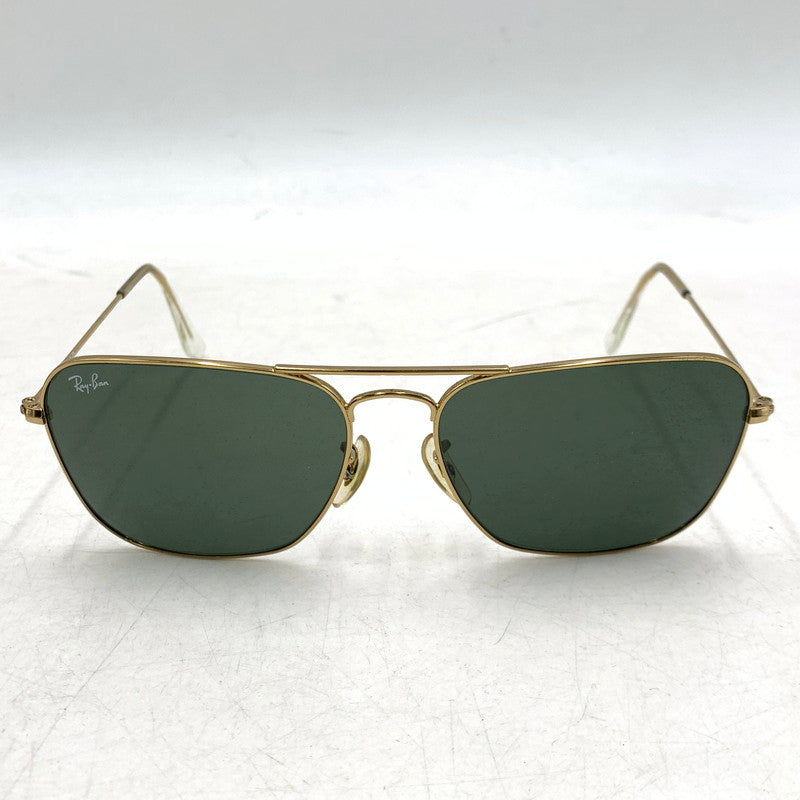 【中古品】【メンズ】 RAYBAN レイバン RB3136 CARAVAN キャラバン SUNGLASSES サングラス 203-260209-ya-09-izu サイズ：58口15 カラー：ブラック×ゴールド 万代Net店
