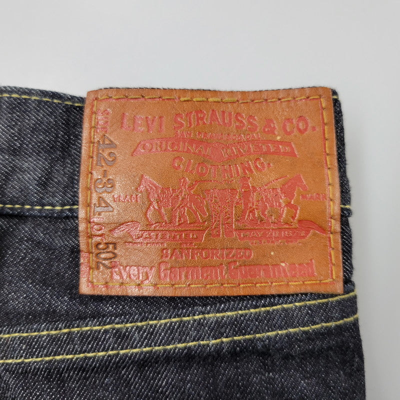【中古品】【メンズ】 Levi's リーバイス YELLOW STITCH 502 DENIM PANTS 10502-0001 イエローステッチ デニムパンツ 日本製 ジーンズ ボトムス 158-260214-as-18-izu サイズ：42×34 カラー：インディゴ 万代Net店