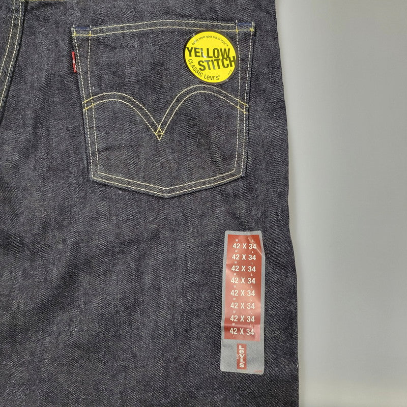 【中古品】【メンズ】 Levi's リーバイス YELLOW STITCH 502 DENIM PANTS 10502-0001 イエローステッチ デニムパンツ 日本製 ジーンズ ボトムス 158-260214-as-18-izu サイズ：42×34 カラー：インディゴ 万代Net店