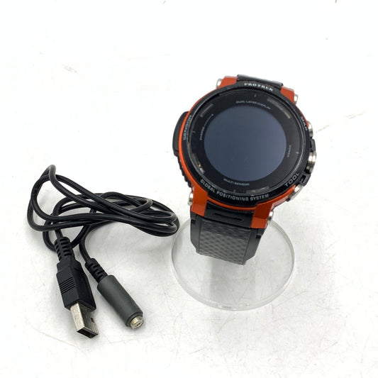 【中古品】【メンズ/レディース】 WSD-F30 PRO TREK SMART WATCH プロトレック スマート ウォッチ 腕時計 時計 197-260210-ya-07-izu カラー：ブラック×オレンジ 万代Net店