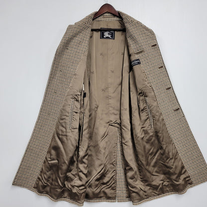 【中古品】【メンズ】 Burberrys バーバリーズ WOOL CASHMERE SOUTIEN COLLAR COAT WW050-869-59 ウール カシミヤ ステンカラーコート 千鳥格子 アウター 141-260210-as-05-izu サイズ：92-170 カラー：ブラウン系 万代Net店