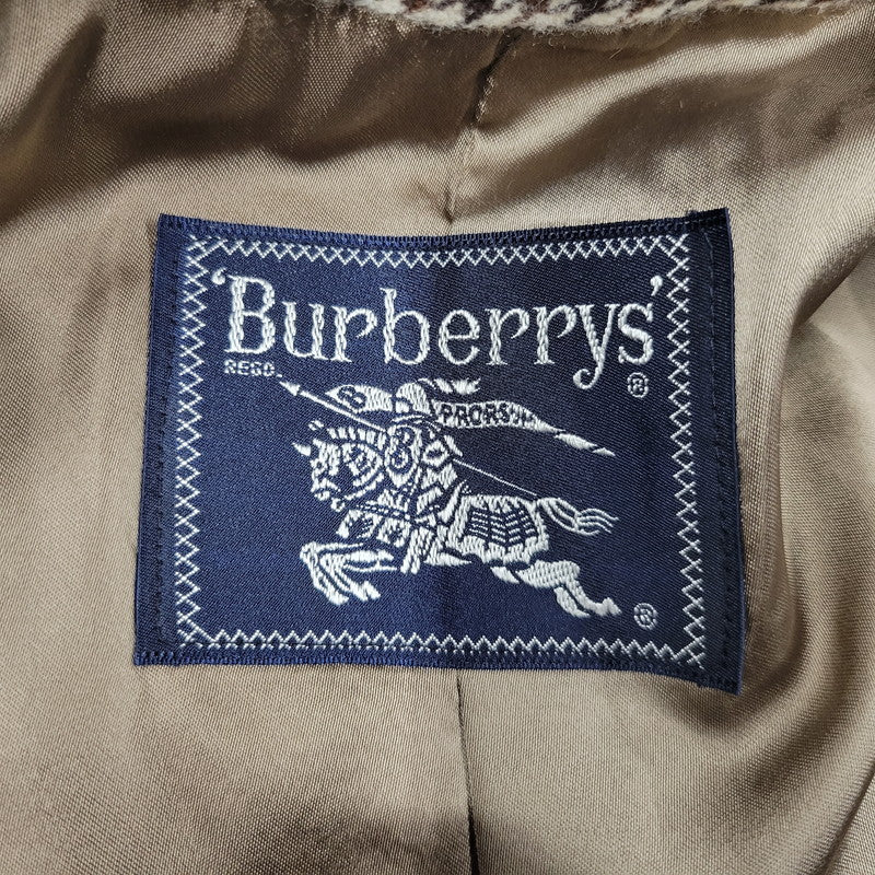 【中古品】【メンズ】 Burberrys バーバリーズ WOOL CASHMERE SOUTIEN COLLAR COAT WW050-869-59 ウール カシミヤ ステンカラーコート 千鳥格子 アウター 141-260210-as-05-izu サイズ：92-170 カラー：ブラウン系 万代Net店
