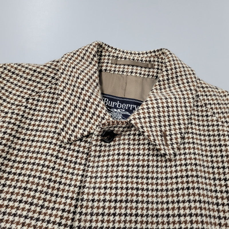 【中古品】【メンズ】 Burberrys バーバリーズ WOOL CASHMERE SOUTIEN COLLAR COAT WW050-869-59 ウール カシミヤ ステンカラーコート 千鳥格子 アウター 141-260210-as-05-izu サイズ：92-170 カラー：ブラウン系 万代Net店