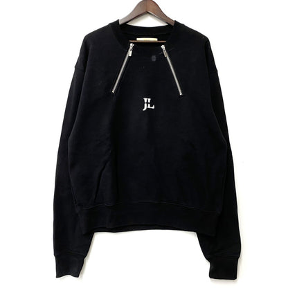 【中古品】【メンズ】 JENT LOUIS ジェントルイス DUAL-ZIP NECK SWEAT 2502-JLS-CMD0001 デュアルジップ ネック スウェット 長袖 トップス 147-260214-as-07-izu サイズ：L カラー：ブラック 万代Net店