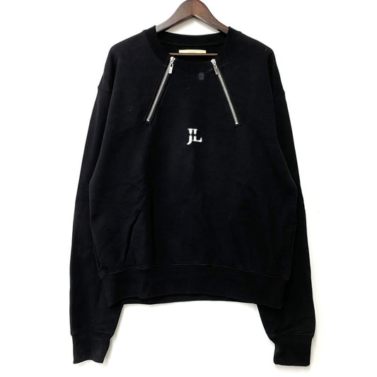 【中古品】【メンズ】 JENT LOUIS ジェントルイス DUAL-ZIP NECK SWEAT 2502-JLS-CMD0001 デュアルジップ ネック スウェット 長袖 トップス 147-260214-as-07-izu サイズ：L カラー：ブラック 万代Net店