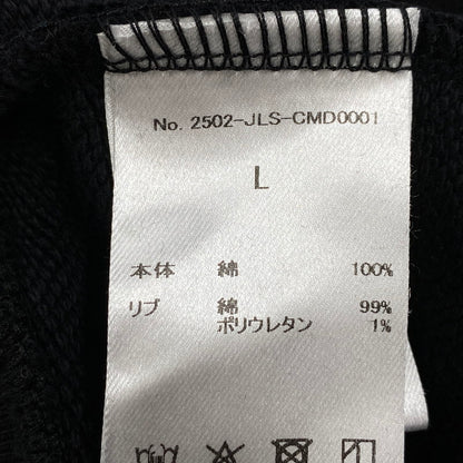 【中古品】【メンズ】 JENT LOUIS ジェントルイス DUAL-ZIP NECK SWEAT 2502-JLS-CMD0001 デュアルジップ ネック スウェット 長袖 トップス 147-260214-as-07-izu サイズ：L カラー：ブラック 万代Net店