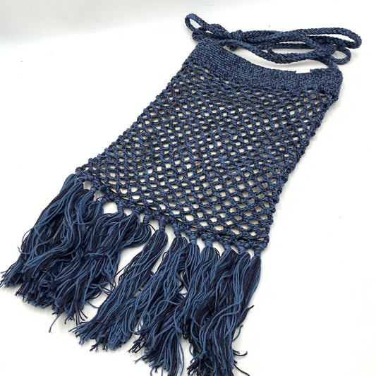 【中古品】【レディース】 SUGARHILL シュガーヒル 2441001009 COTTON KNIT BAG LARGE コットン ニット バッグ ラージ カバン 鞄 188-260210-ya-05-izu カラー：ネイビー 万代Net店