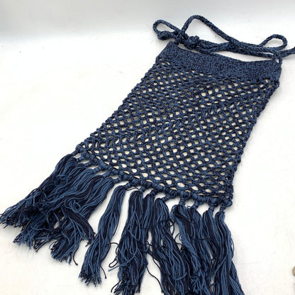 【中古品】【レディース】 SUGARHILL シュガーヒル 2441001009 COTTON KNIT BAG LARGE コットン ニット バッグ ラージ カバン 鞄 188-260210-ya-05-izu カラー：ネイビー 万代Net店