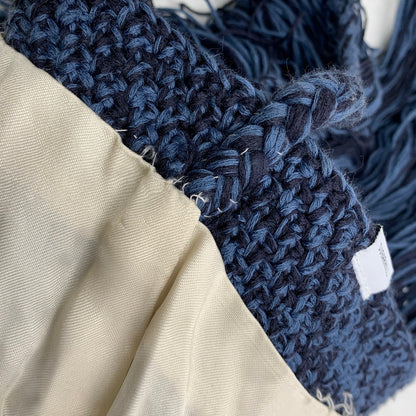 【中古品】【レディース】 SUGARHILL シュガーヒル 2441001009 COTTON KNIT BAG LARGE コットン ニット バッグ ラージ カバン 鞄 188-260210-ya-05-izu カラー：ネイビー 万代Net店