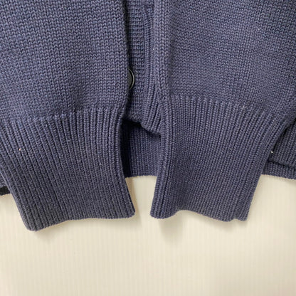 【中古品】【メンズ】 BALLAHOLIC ボーラホリック LOGO COTTON KNIT CARDIGAN ロゴ コットン ニット カーディガン 長袖 142-260214-as-12-izu サイズ：L カラー：ネイビー 万代Net店