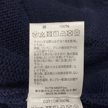 【中古品】【メンズ】 BALLAHOLIC ボーラホリック LOGO COTTON KNIT CARDIGAN ロゴ コットン ニット カーディガン 長袖 142-260214-as-12-izu サイズ：L カラー：ネイビー 万代Net店