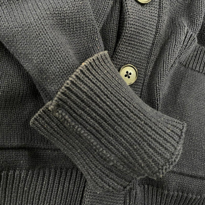 【中古品】【メンズ】 BALLAHOLIC ボーラホリック LOGO COTTON KNIT CARDIGAN ロゴ コットン ニット カーディガン 長袖 142-260214-as-12-izu サイズ：L カラー：ネイビー 万代Net店