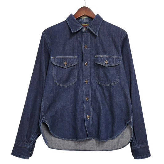 【中古品】【メンズ】 AT LAST&CO アットラスト WORKING DENIM ワーキング デニム LS SHIRT ロングスリーブ シャツ　トップス 長袖 145-260311-ya-06-izu サイズ：下記参照 カラー：インディゴ 万代Net店