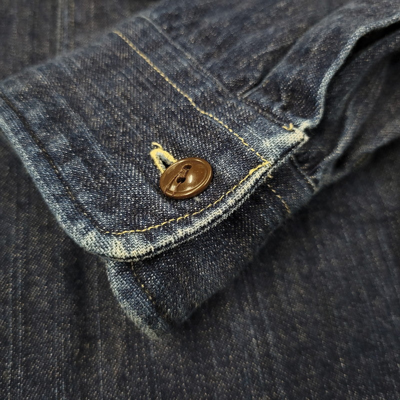 【中古品】【メンズ】 AT LAST&CO アットラスト WORKING DENIM ワーキング デニム LS SHIRT ロングスリーブ シャツ　トップス 長袖 145-260311-ya-06-izu サイズ：下記参照 カラー：インディゴ 万代Net店