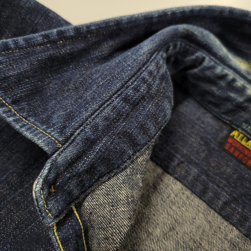 【中古品】【メンズ】 AT LAST&CO アットラスト WORKING DENIM ワーキング デニム LS SHIRT ロングスリーブ シャツ　トップス 長袖 145-260311-ya-06-izu サイズ：下記参照 カラー：インディゴ 万代Net店